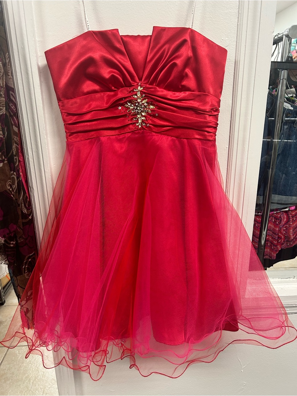 Masquerade Red Party Dress Size 9/10